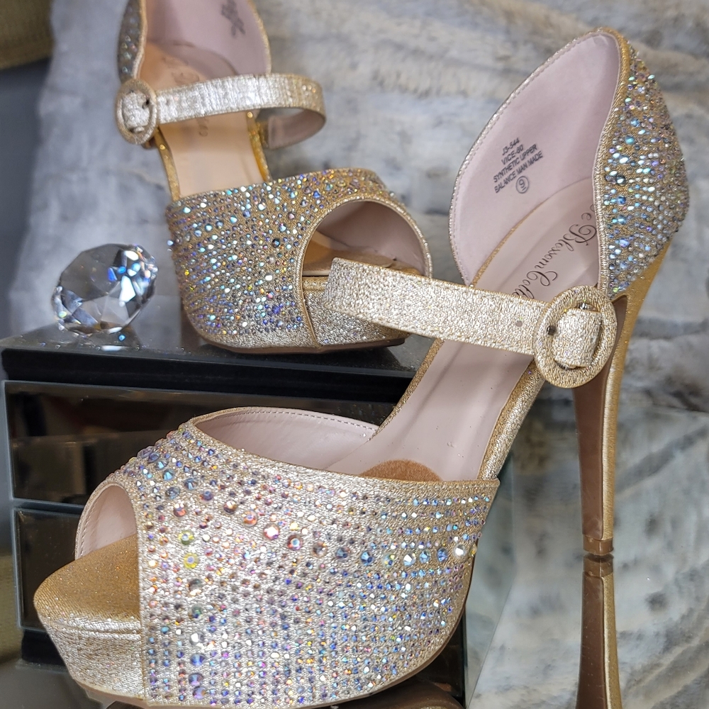 De Blossom " Vice 60" Borealis Crystal Heels